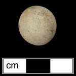 Naturally colored grey and yellow limestone marbles. Although produced as early as 16th century in Europe, importation of limestone marbles to North America really didn’t begin until after 1769 ( Gartley and Carskadden 1998:93) - clcik on image to see larger view.